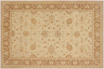 handmade Traditional Kafkaz Chobi Ziegler Beige Lt. Brown Hand Knotted RECTANGLE 100% WOOL area rug 9 x 12